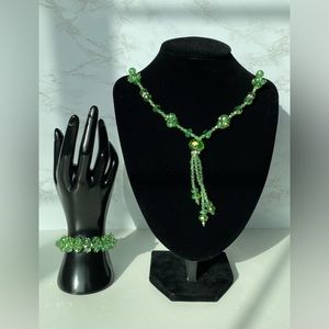 Green Necklace & Bracelet Set
